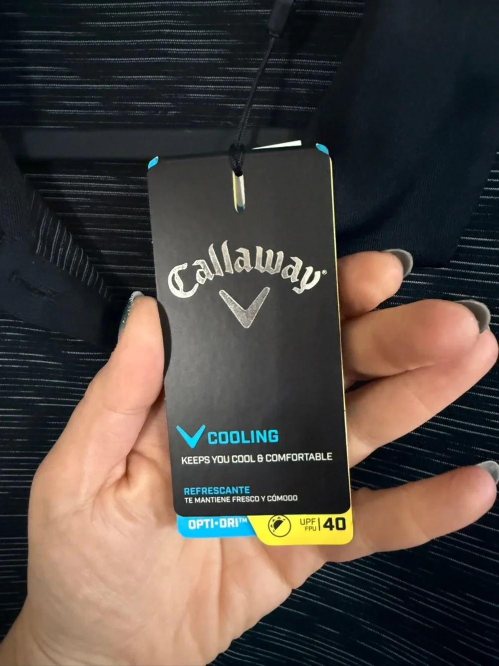 NWT Callaway Black and white Heathered Polo - Picture 4 of 5